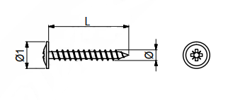 Grebsskrue med trægevind Ø4 mm, elgalvaniseret (10 stk)