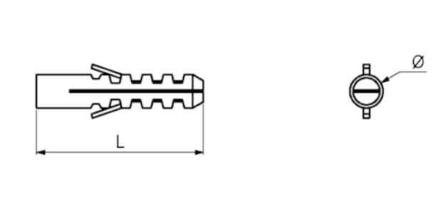 Rawplug t/mur eller beton, plastik (10 stk)