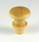 Træknag/træknop Ø23x29 mm m/Ø10x8 mm tap, olieret fyrretræ