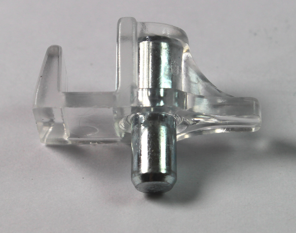 Glashyldebærer m/Ø5 mm tap t/4-6 mm glas, transparent plastik (10 stk)