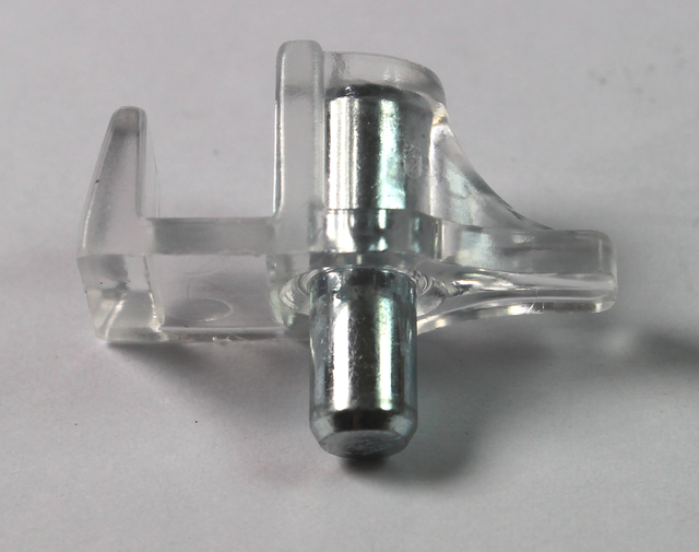 Glashyldebærer med Ø5 mm tap til 4-6 mm glas, transparent plastik (10 stk)