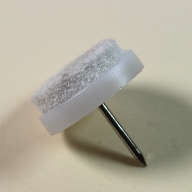 Glidesøm Ø20 mm m/filt, hvid plastik (1 stk)