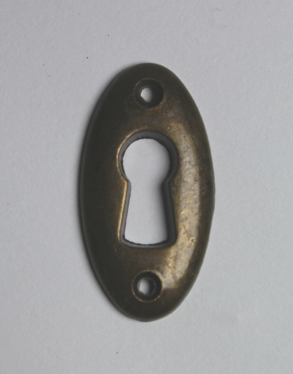 Nøgleskilt 35x18 mm, metal brun