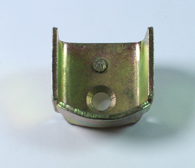 Bøjlestangsholder t/Ø25 mm stang - m/1 tap Ø5 mm, gulgalvaniseret (1 stk)