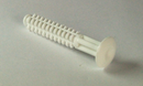 Plastikdyvel med hoved Ø7x39 mm, hvid (10 stk)