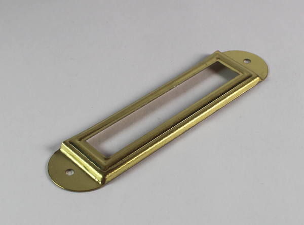 Etiket ramme 80x18 mm, messingbelagt