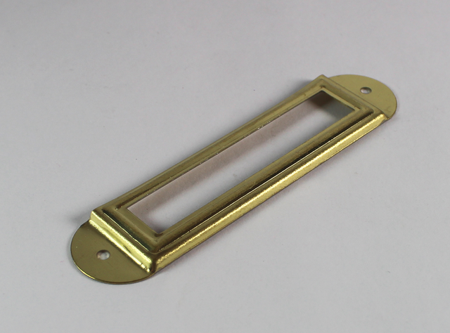 Etiket ramme 80x18 mm, messingbelagt