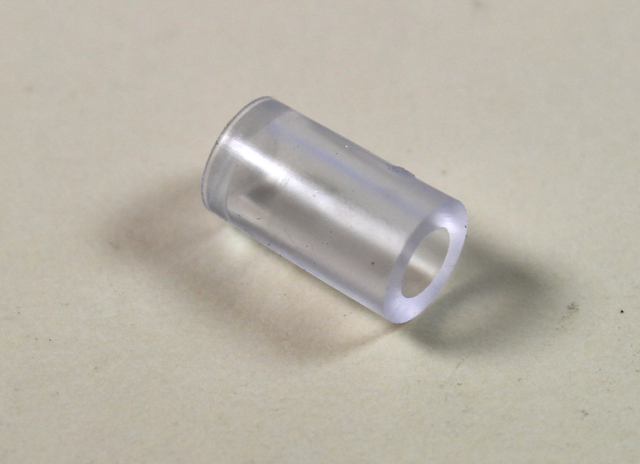 Hyldebærerhylster Ø3x8 mm, transparent plastik (10 stk)