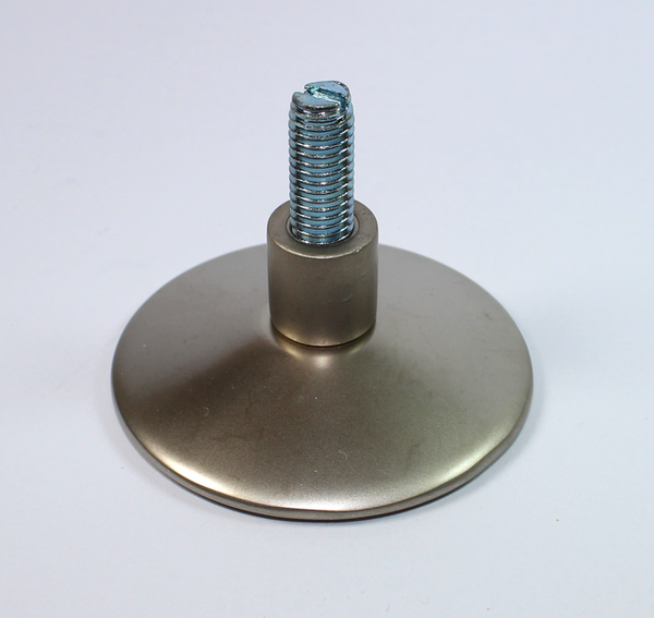 Møbelfod Ø55 mm m/M8 gevind, mat metal