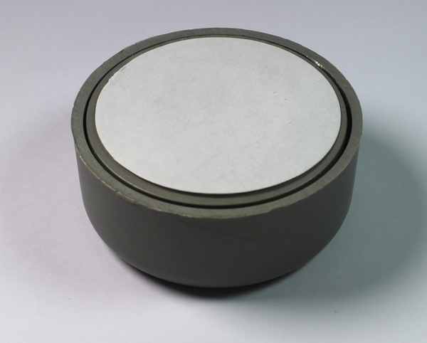 Plastikfod justerbar Ø53,5x23 mm selvklæbende, grå