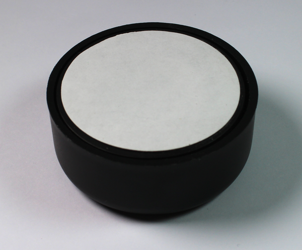 Plastikfod justerbar Ø53,5x23 mm selvklæbende, sort