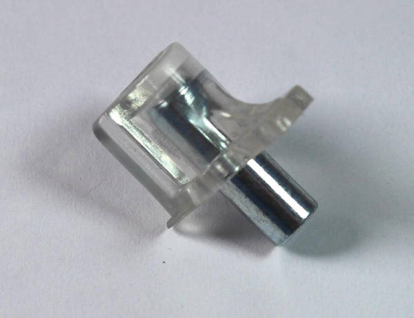 Glashyldebærer Ø5 mm, transparent plastik/metal (10 stk)