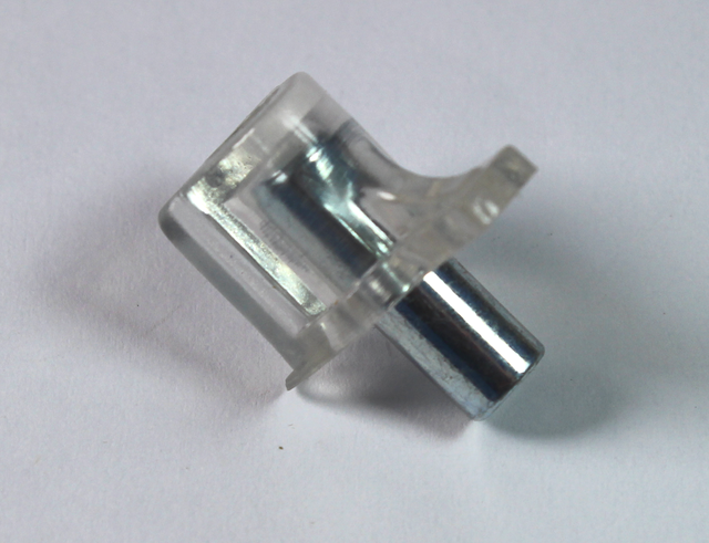 Glashyldebærer Ø5 mm, transparent plastik/metal (10 stk)