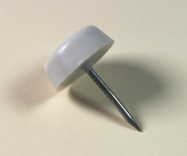 Glidesøm, hvid plastik (10 stk)