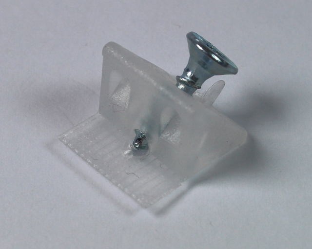Bagbeklædningsholder 15x10x10 mm, transparent plastik (10 stk)