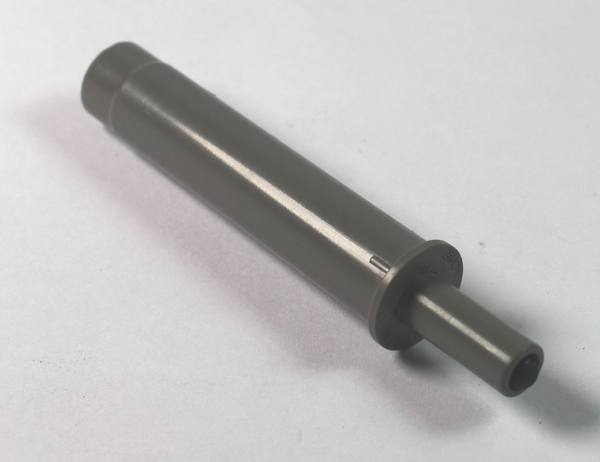 Lågedæmper Ø10x48 mm til indboring/holder, grå plastik