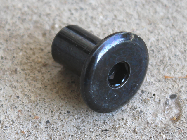 Møbelhoved M8xØ10x16 mm, sortgalvaniseret