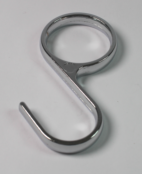 S-krog t/Ø25 mm stang, blank metal