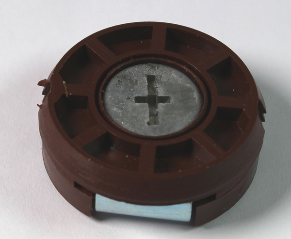 Spejlbeslag Ø35 mm justerbar, brun plastik/metal