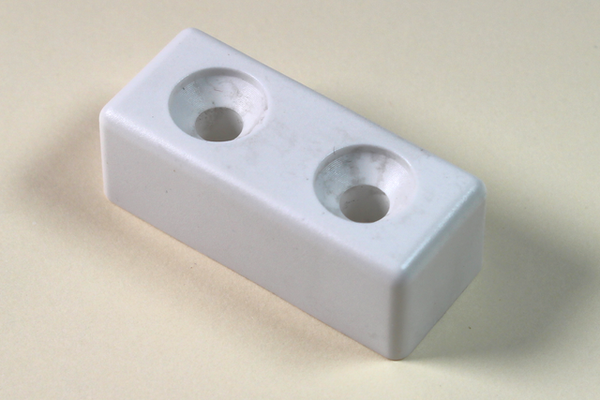 Plastikfod 34x14,5x12 mm, hvid