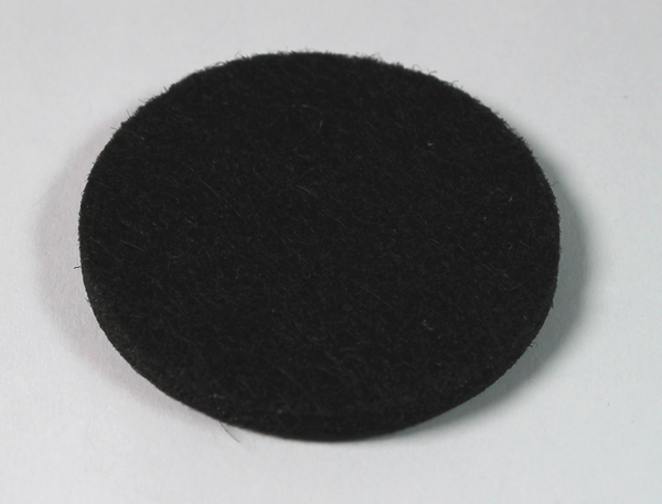 Filt Ø34x3,5 mm - selvklæbende, sort kunststof (2 stk)