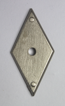 Dækplade til greb 55x27,5 mm, børstet metal