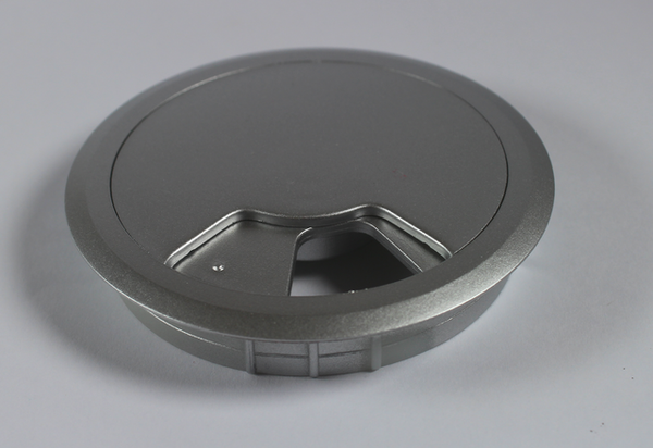 Kabelgennemføring Ø80x10 mm, silver plastik