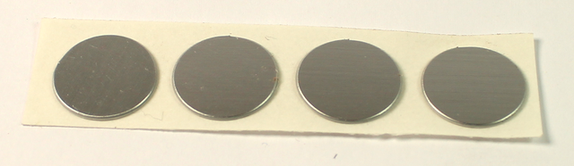 Selvklæbende dækhætte Ø13 mm, chrom (4 stk)