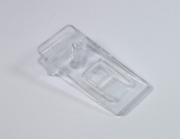 Glashyldebærer 36x17 mm t/16 mm glasplade, transparent (10 stk)