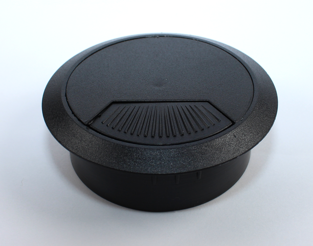 Kabelgennemføring Ø60 mm, sort plastik