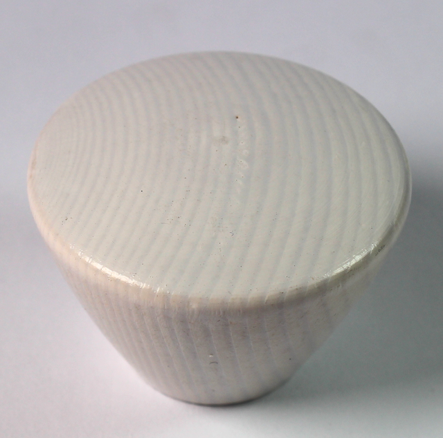 Træknop Ø40x28 mm, fyrretræ hvidtonet