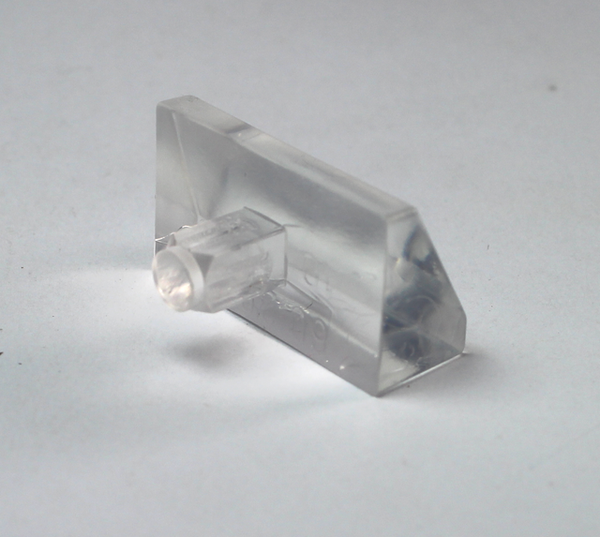 Hyldebærer t/Ø5 mm hul firkantet, transparent (10 stk)