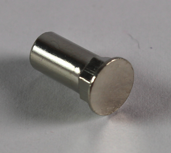 Bøsning M4xØ5,3x12,5 mm,  blank messing (metalfarvet)