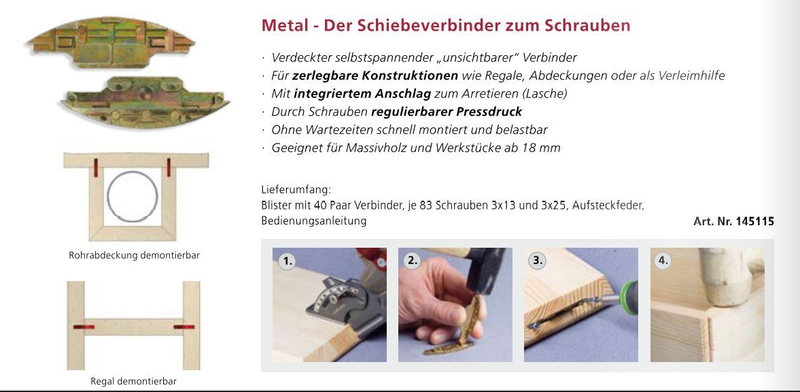 Lamello Metal (KUN 4 KASSER PÅ LAGER) art. 145115