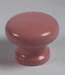 Træknop Ø34x28 mm, fyrretræ malet lyserød