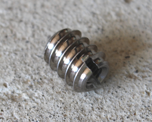 Iskruningsbøsning M6xØ12x15 mm, rustfri stål