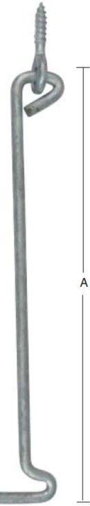 Stormkrog til dør 390 mm, varmforzinket