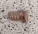 Gevindbøsning M6xØ9x14 mm med hoved, gultonet