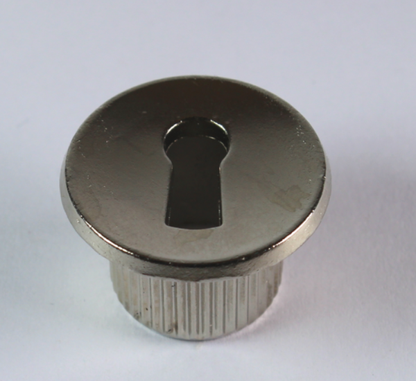 Nøgleskilt Ø18x16 mm, blank metal