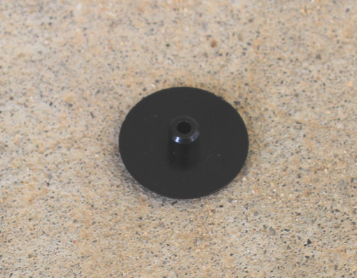 Dækhætte Ø4,4xØ18 mm t/4 mm sekskanthul, sort (10 stk)