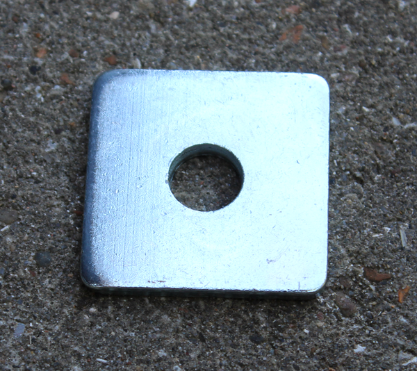 Spændeskive 40x40 mm t/M10 bolt, elgalvaniseret