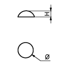 Gummidup, transparent (25 stk)