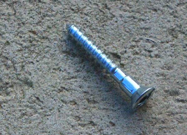 Træskrue Ø4,5 mm m/1/8 tomme hul, elgalvaniseret (1 stk)