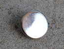 Dækknap med 1/8 tomme gevind, blank metal
