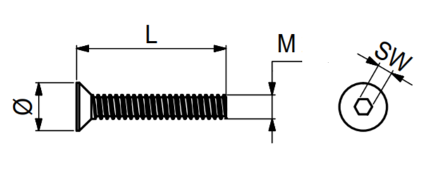 Bolt M5x35 mm, elgalvaniseret