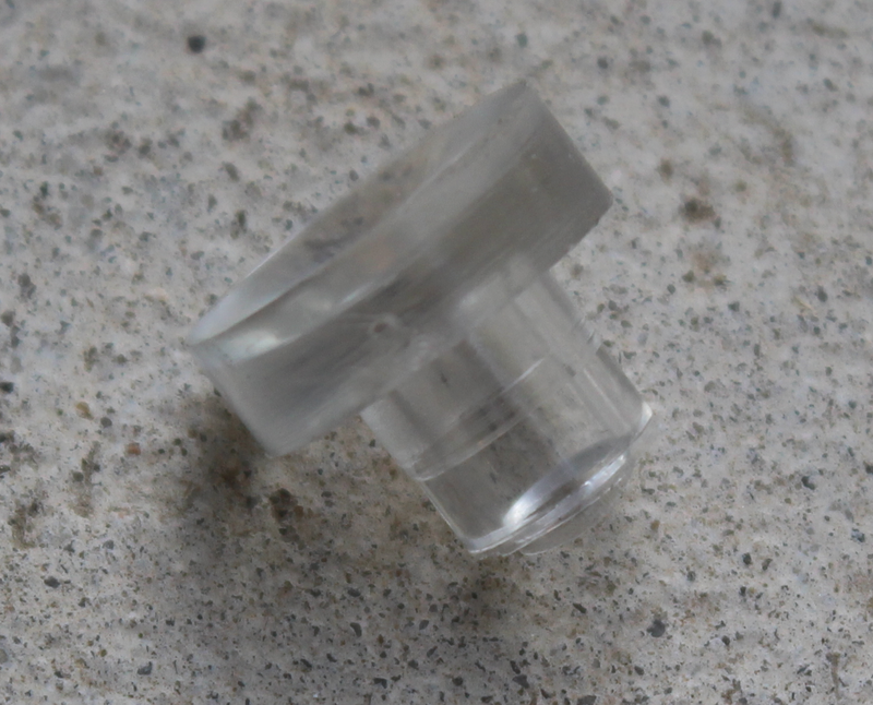 Glaspladebærer Ø8x13 mm, transparent gummi