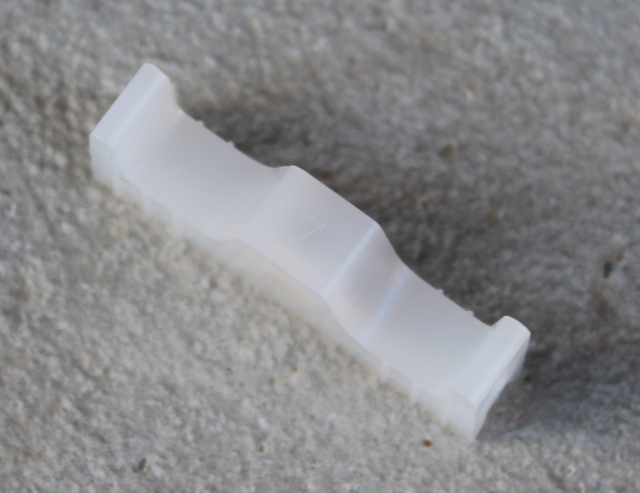 Skydedørsglider 31x12 mm, hvid plastik