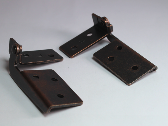 Klapbordshængsel 74x40 mm, brun metal (1 sæt)