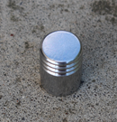 Møbelknop Ø12x16 mm rillet, aluminium