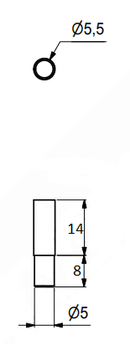 Hyldebærer Ø5/Ø5,5 mm - til Ø5 mm hul, elgalvaniseret (10 stk)